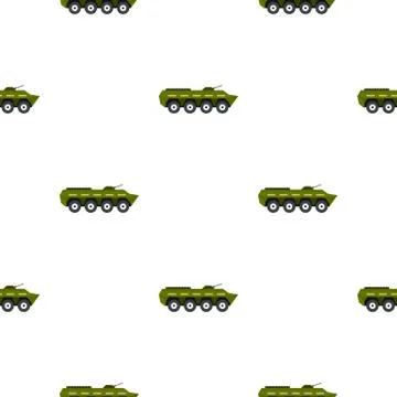 Armoured troop carrier pattern flat Stock Illustration