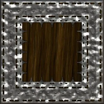 Armoured wooden crate generated texture Stockillustratie