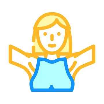 Armpit depilation color icon vector illustration Stock Illustration