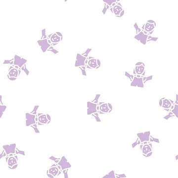 Armpit depilation glyph vector seamless pattern Stock Illustration