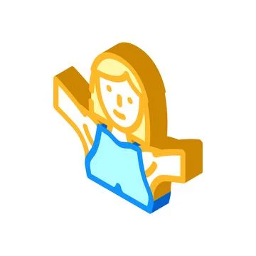 Armpit depilation isometric icon vector illustration Stock Illustration