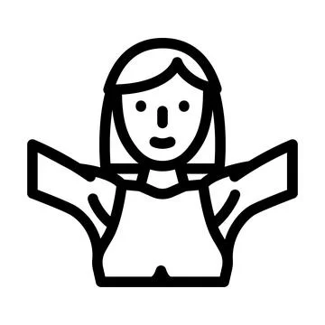 Armpit depilation line icon vector illustration Stock Illustration