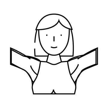 Armpit depilation line icon vector illustration Stock Illustration