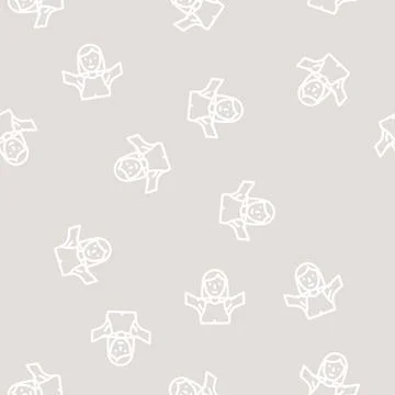 Armpit depilation line vector seamless pattern Stock Illustration