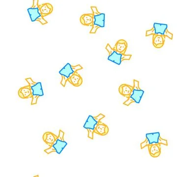 Armpit depilation vector seamless pattern Stock Illustration