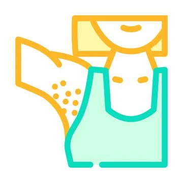 Armpit epilation color icon vector illustration Stock Illustration