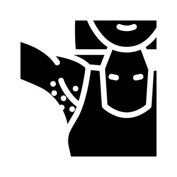 Armpit epilation glyph icon vector illustration Stock Illustration