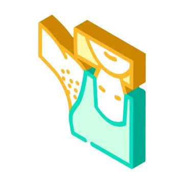 Armpit epilation isometric icon vector illustration Stock Illustration