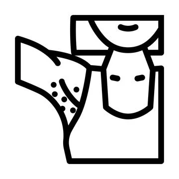 Armpit epilation line icon vector illustration Stock Illustration