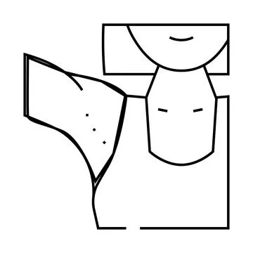 Armpit epilation line icon vector illustration Stock Illustration