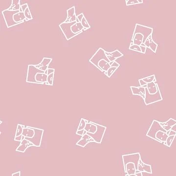 Armpit epilation line vector seamless pattern Stock Illustration