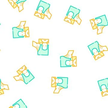 Armpit epilation vector seamless pattern Stock Illustration