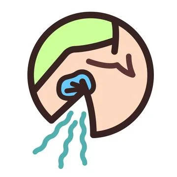Armpit odor colored vector icon Stock Illustration