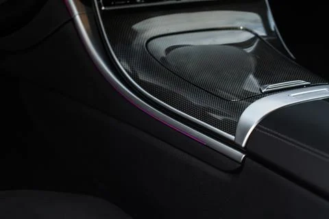 Armrest in the car for driver. Car armrest Foto stock
