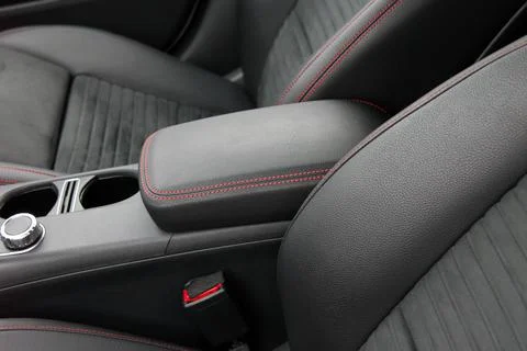 Armrest in the car Stock Photos