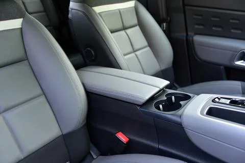 Armrest in the car Stock Photos
