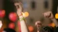 Arms in the air at concert HD Footage
