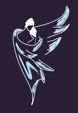 In the arms of an angel, Stock Illustration