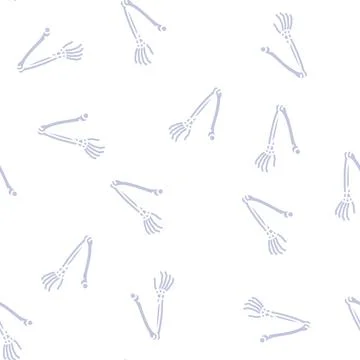 Arms bone glyph seamless pattern Illustrazione stock