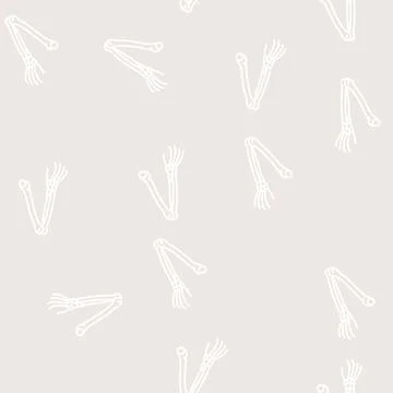 Arms bone line seamless pattern Illustrazione stock