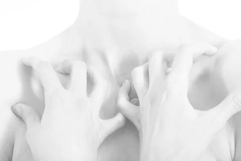 Arms on clavicles Foto stock