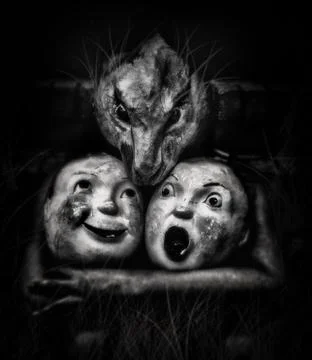 In the arms of evil Stock Illustration