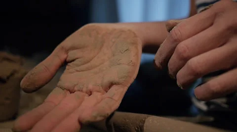 Arms of the potter Stock Footage 31748386