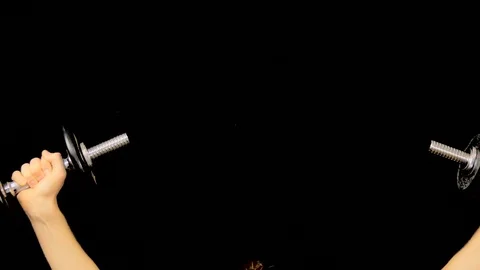 Arms Working Out Using Dumbbells Vidéo 100968955