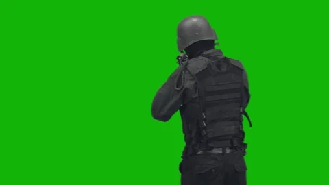 Army Attack Green Screen Stock Footage 281014781