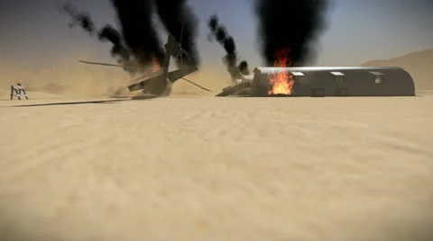 Army base under attack Stock-Footage 24466717