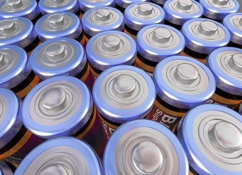 Army of batteries Stock Illustration