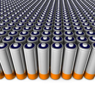 Army of batteries Stock Illustration