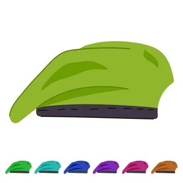 Army beret hat military vector cartoon graphic Stock Illustration