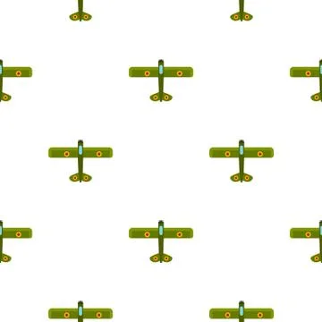 Army biplane pattern flat 스톡 일러스트