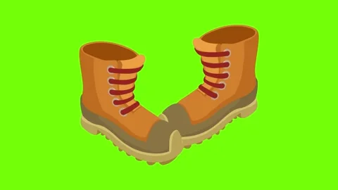Army boots icon animation Stock Footage
