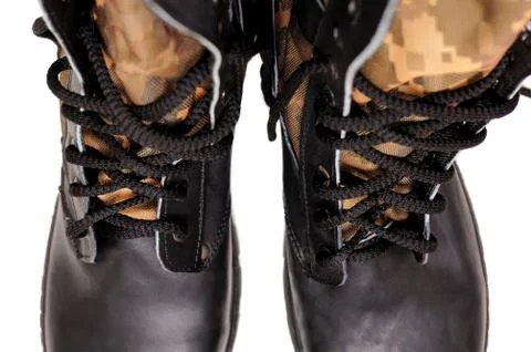 Army boots Stock Photos