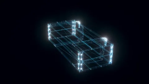 Army box hologram Rotating Stock Footage 155029523