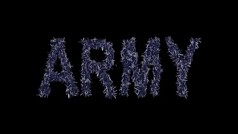 Army bullets letters Stock Footage 92111851