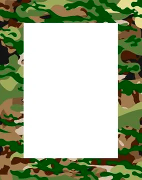 Army camouflage frame Stock Illustration