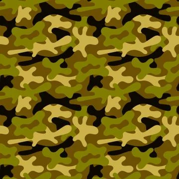 Army camouflage seamless vector pattern background Stock Illustration