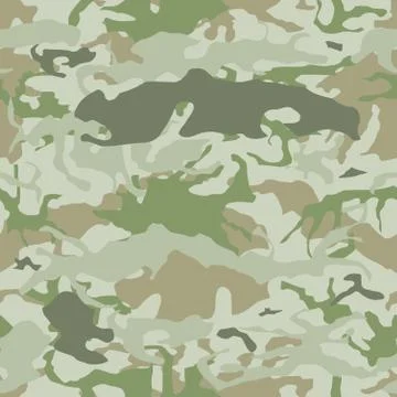 Army camouflage seamless vector pattern - military camo texture. 스톡 일러스트