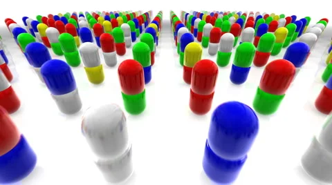 Army of Capsules Stock Footage 890911