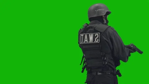 Army Combat Green Screen Stock Footage 281014769