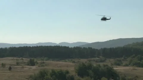 Army in combat, helicopter Stock Footage 11154049