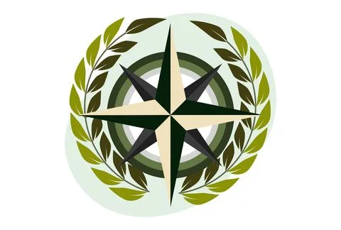 Army Compass Concept Illustration Stock Illustration