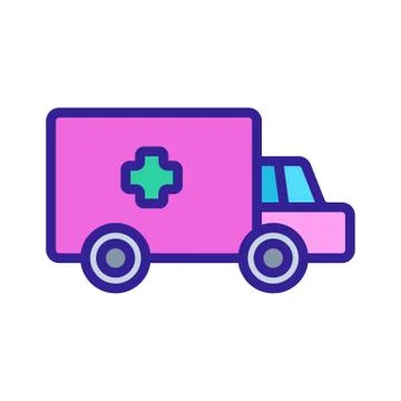 Army Doctor Machine Icon Vector. Isolated contour symbol illustration 스톡 일러스트