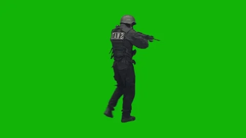 Army Drills Green Screen Stock Footage 281014770