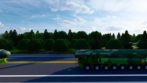 The army is equipped with Dongfeng-41 missiles Video stock 321787794