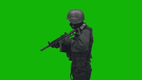 Army Exercise Green Screen Stock Footage 281014787