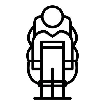 Army exosuit icon outline vector. Robot suit Illustrazione stock